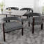 Chaise grise rembourrée: 3 styles. Dossier ouvert pour plus de confort. Sièges spacieux. Et gris facile à assembler. Conception. Coin salon. Fabrication