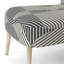 Chaise d'appoint rembourrée à motifs gris et crème