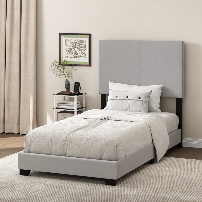 Thionville Upholstered Standard Bed, Twin, Glacier