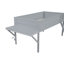 Lit mezzanine en bois avec bureau et DEL-465372276
