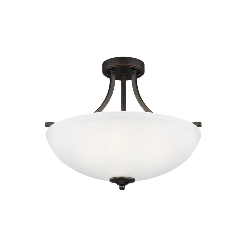Luminaire suspendu semi-encastré Geary, Sienne brûlée