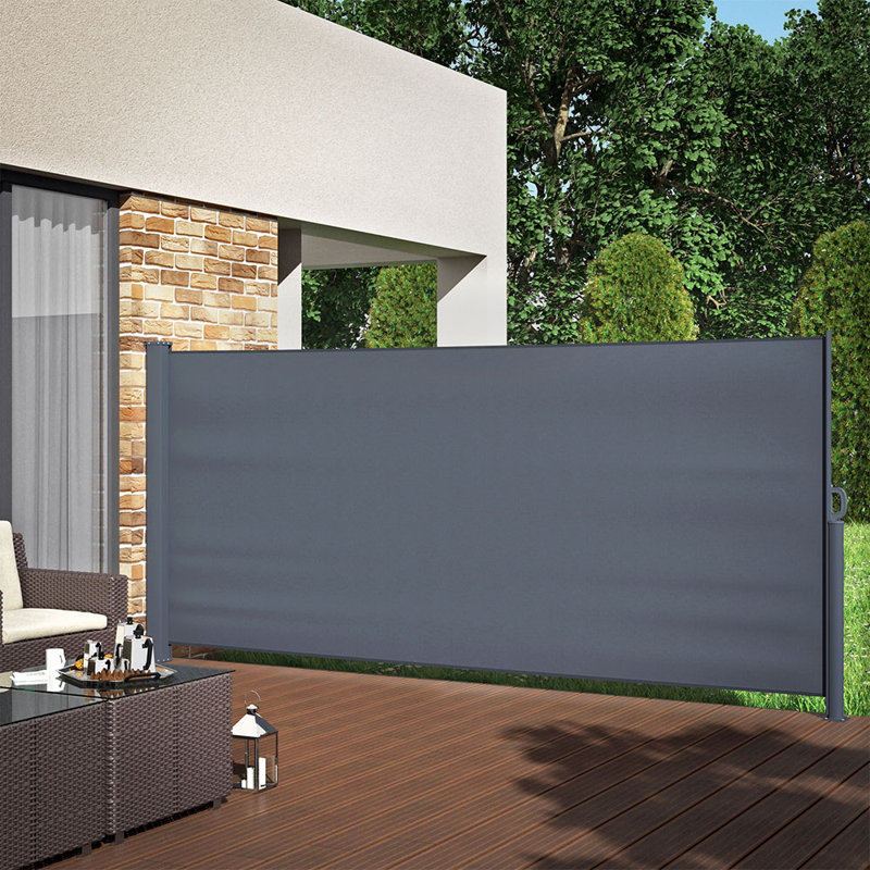 Dakota Fields 350cm W x 2cm D Anthracite Cover Motorised Retractable Side Awning