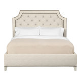Audrey/Asher Queen Tufted Upholstered Low Profile Panel Bed