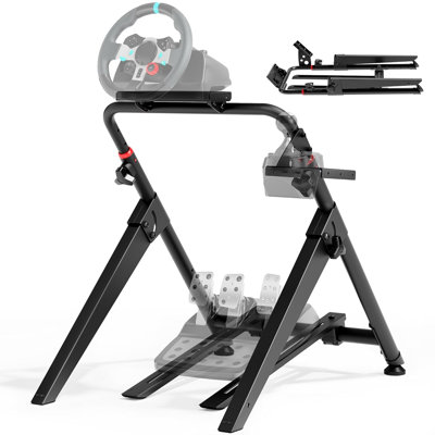 Support de volant de course pliable, simulateur de course universel pour PC PS5 PS4, support de roue réglable et compatible avec Fanatec Thrustmaster Logitech Moza