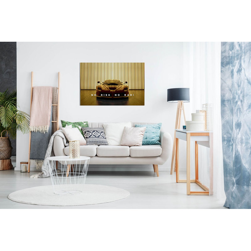 Inspirational Motivational No Risk No Rari - Wrapped Canvas Print, 91cm H x 61cm W