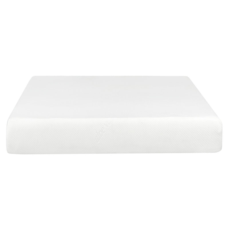 Matelas moelleux en mousse viscoélastique gélifiée pour lit dans une boîte avec housse respirante en aloès blanc, 10"
