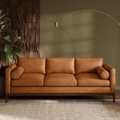 Toscano 89" Genuine Italian Leather Sofa