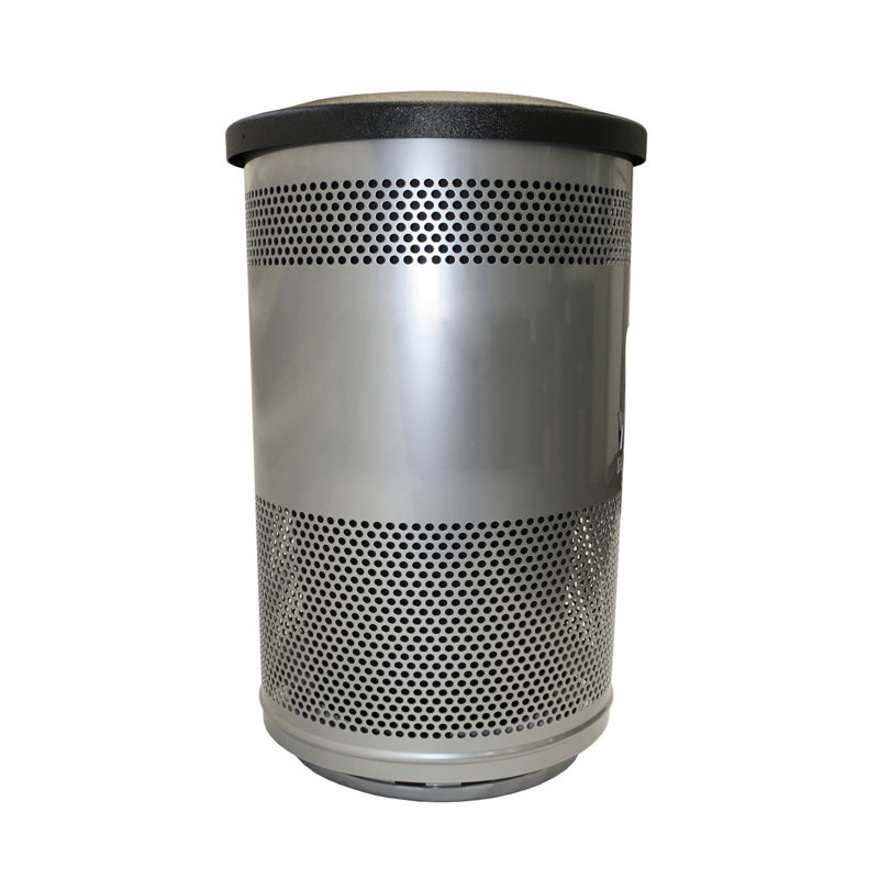 Poubelle 55 gallons Stadium Series Perforated Metal, Silvadillo