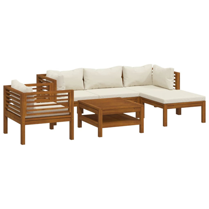 Ensemble de conversation modulaire 6 pièces Tabrea, Crème