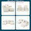 Canapé modulaire en chenille 3 places avec 2 repose-pieds mobiles et coussin lombaire-583113739