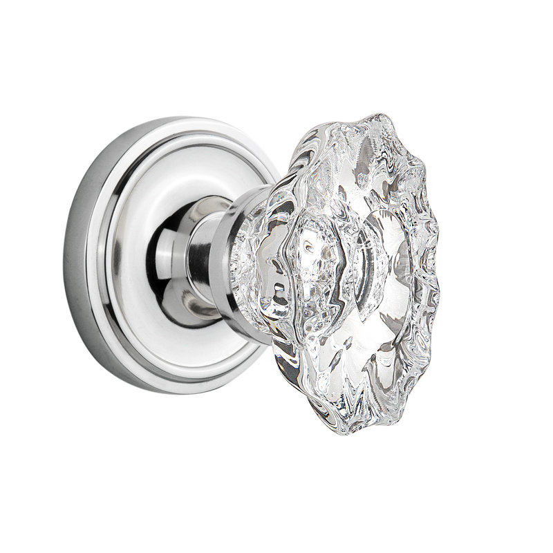 Classic Rosette with Chateau Door Knob, Bright Chrome