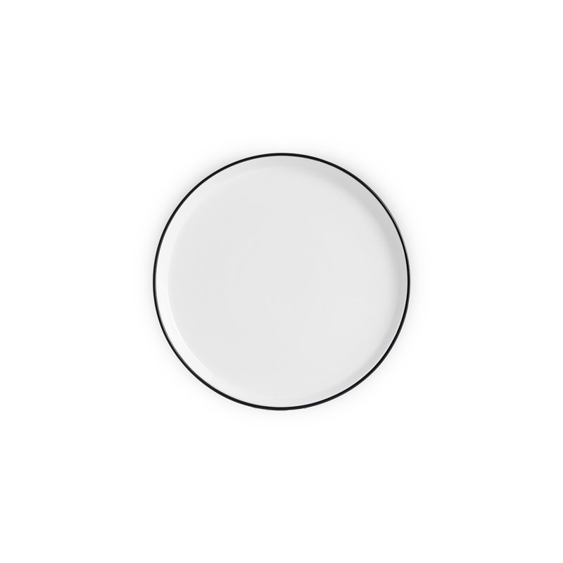 Destin Dinnerware Set, White/Black