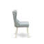 3 Piece Kitchen Table & Chairs Set Contains a Round Dining Room Table with Pedestal and 2 Baby Blue Linen Fabric Parsons Chairs, 36x36 Inch, Linen White-1944862067-1944862071-1944862070