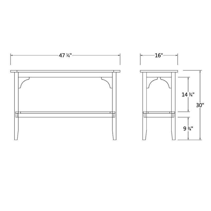 Rech Rectangular Teak Outdoor Buffet & Console Table, Weathered Grey