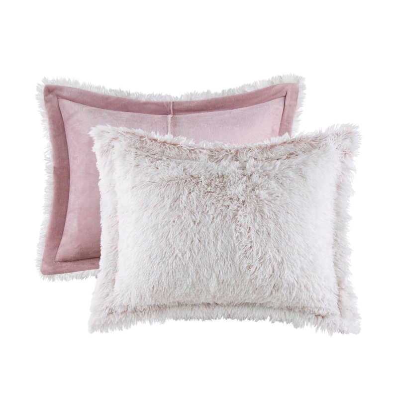 3 PCSSoft Bedding Sets, Queen Comforter + 2 Additional Pieces, Pink/White