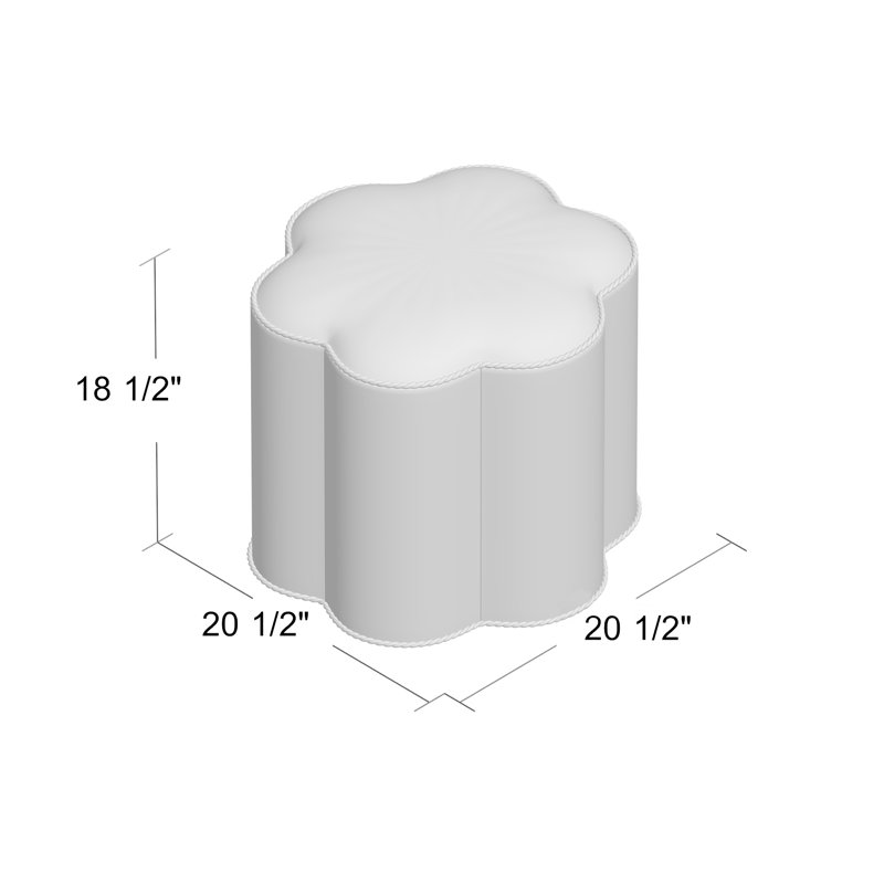 Posey Novelty Pouf, Margaret Lagoon