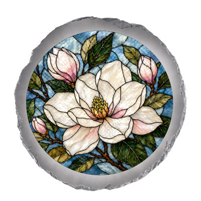 PAS TOTAL - Vitrail LOOK MAGNOLIA FLEUR DE PIERRE GRIS