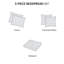 Couvre-lit 5 pièces pour grand lit - noir avec broderie et motif de cachemire à bordure unie