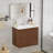 Wall-mount Walnut  Bathroom Vanity With Sink-116677103