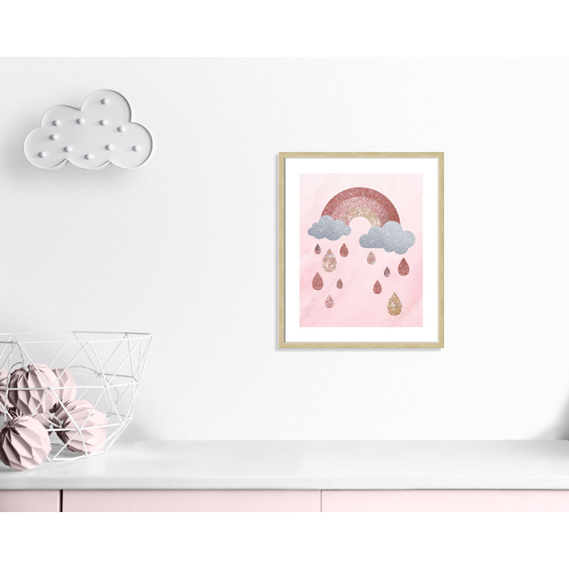 Paillettes, H 25,5 po x l 21,5 po x P 1,19 po, Cadre boîte champagne clair