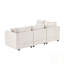 Canapé modulaire moderne avec assise profonde, rayures verticales, canapé d'angle à 5 places, repose-pieds mobile et coussins décoratifs pour un confort et une polyvalence ultimes-445345255