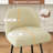 Set of 4 26" Bar Stools, Faux Sherpa, Backrest, Metal Legs, Kitchen Island, Beige-432619149-432619146