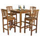 Benedetto 45'' Eucalyptus Outdoor Bar Stool