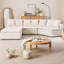 Canapé modulaire en forme de U de 133 po avec fauteuil inclinable amovible, tissu chenille grain de bois, sans compression et sans assemblage, configuration flexible pour les grands salons-419822606