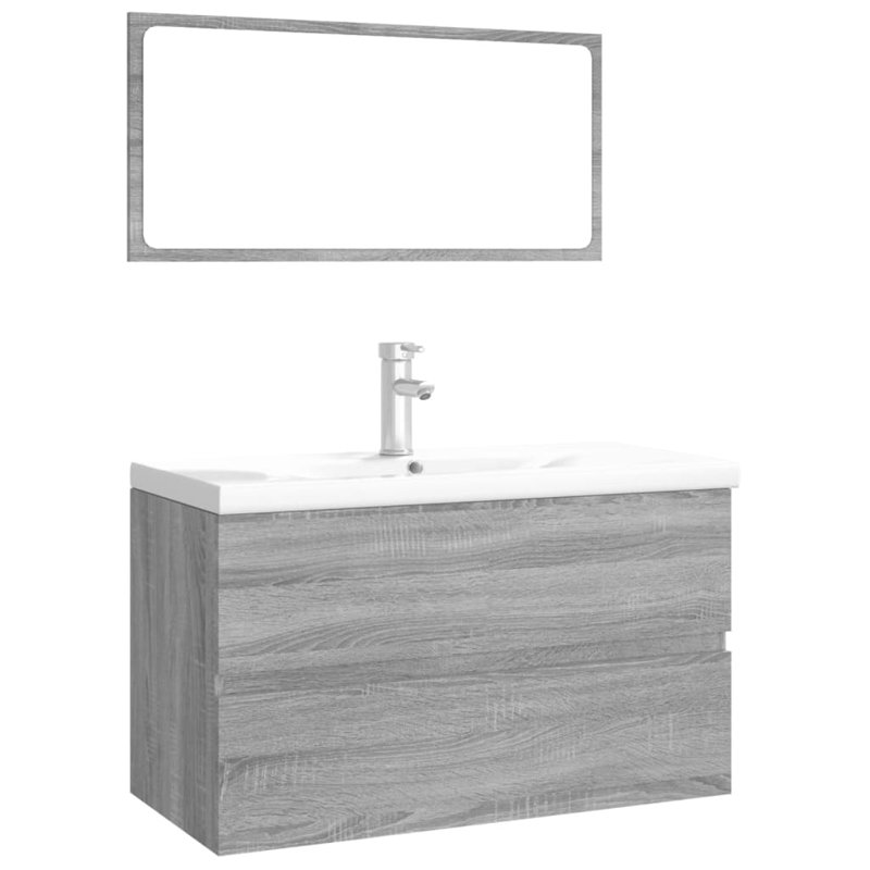 Licht Bathroom Vanity with Basin, Grey