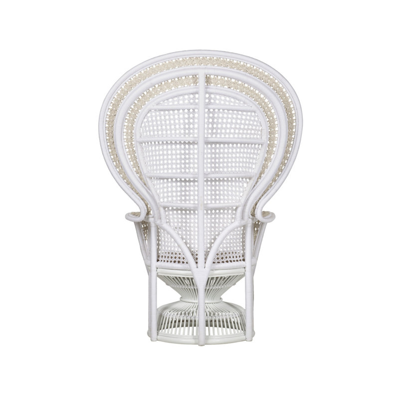 Fauteuil blanc Emanuelle, Linho sable