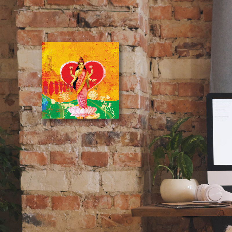 «Lakshimi» par Elena Ray, art mural sur toile, H 12 po x l 12 po x P 0,75 po