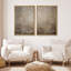 «Monochromatique dégradé abstrait gris minimaliste», 2 pièces sur toile-98464588-98464589