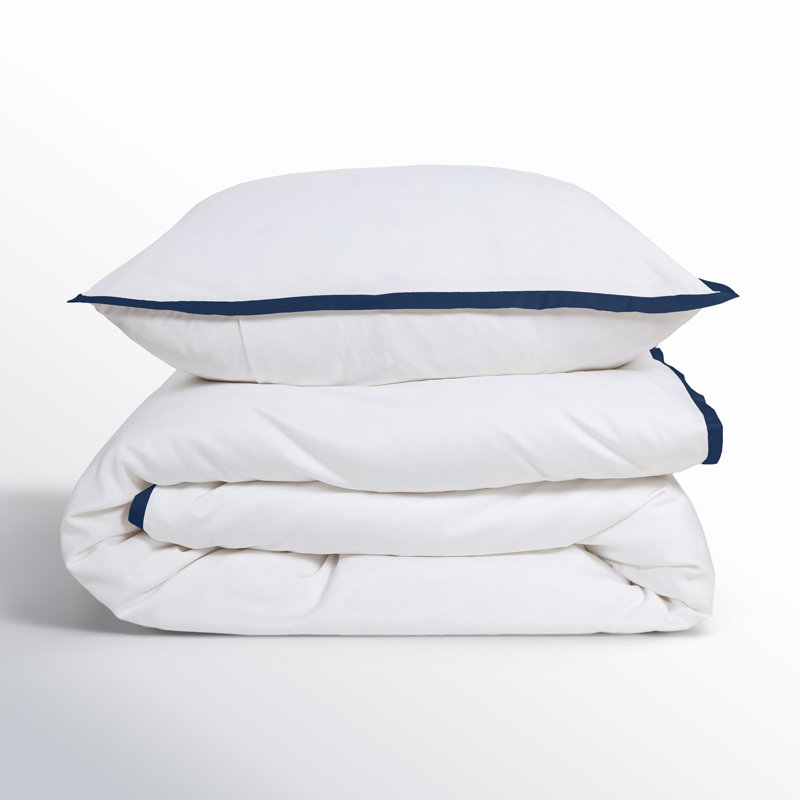 Langston Duvet Cover, King Duvet Cover + 2 King Shams, White/Pink