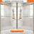 66"W x 76" H Sliding Shower Door,3/8"(10mm) Tempered Glass, Stainless Steel Track, Smooth Glide, Adjustable 4"Range, Left/Right Installation-119734917