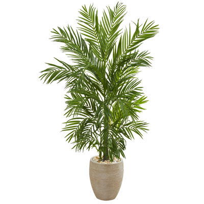 60'' Faux Palm Tree in Ceramic Planter