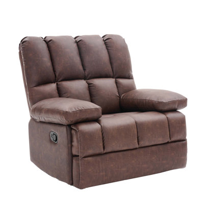 Batholo 43.3" Wide Manual Glider Upholstered Recliner