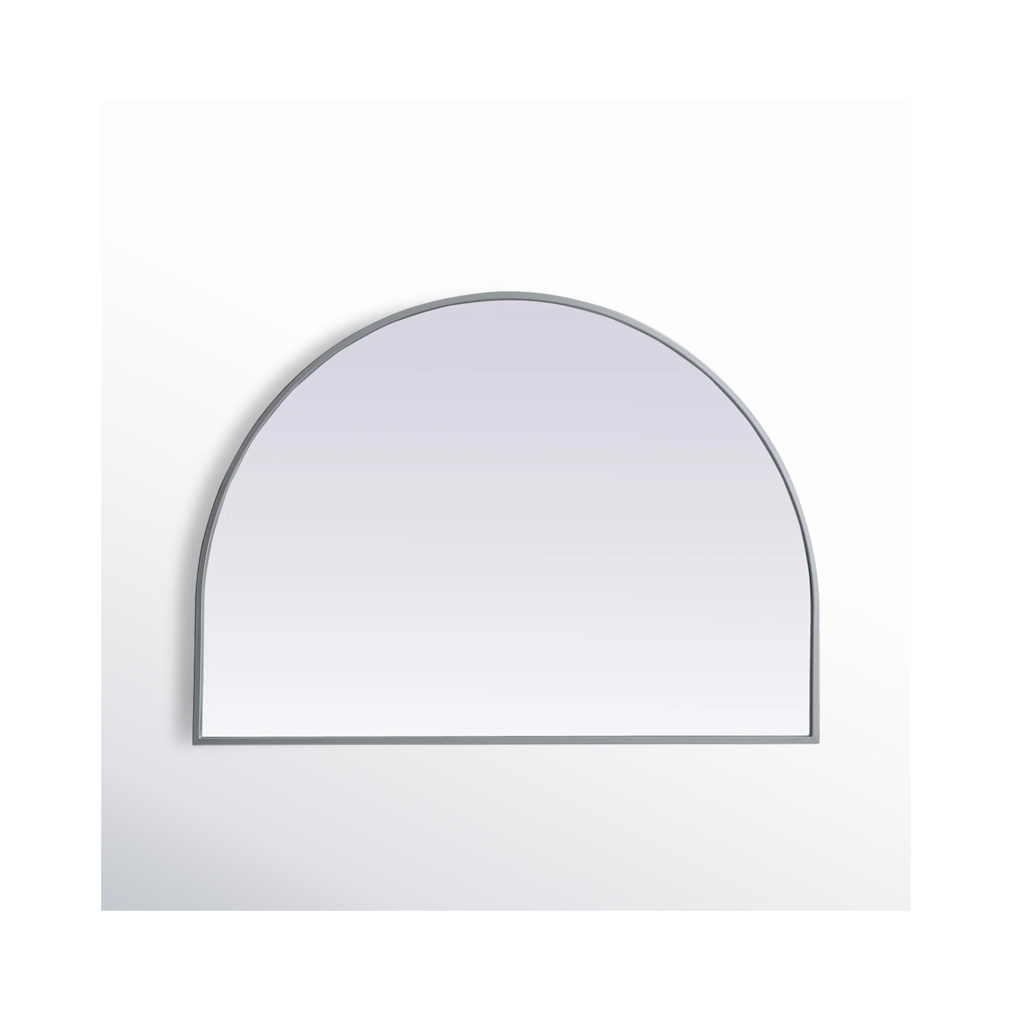 Sabine Metal Arch Wall Mirror, 24" x 33", Silver