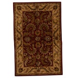 High-Quality Hand-Knotted Red And Blue Area Rug
