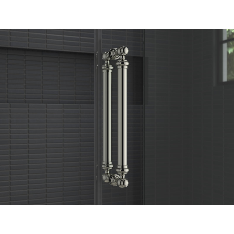 Artifacts 16-7/16 In. Back-To-Back Shower Door Handles, Silver