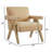 Navassa Vegan Leather Arm Chair-1749347816