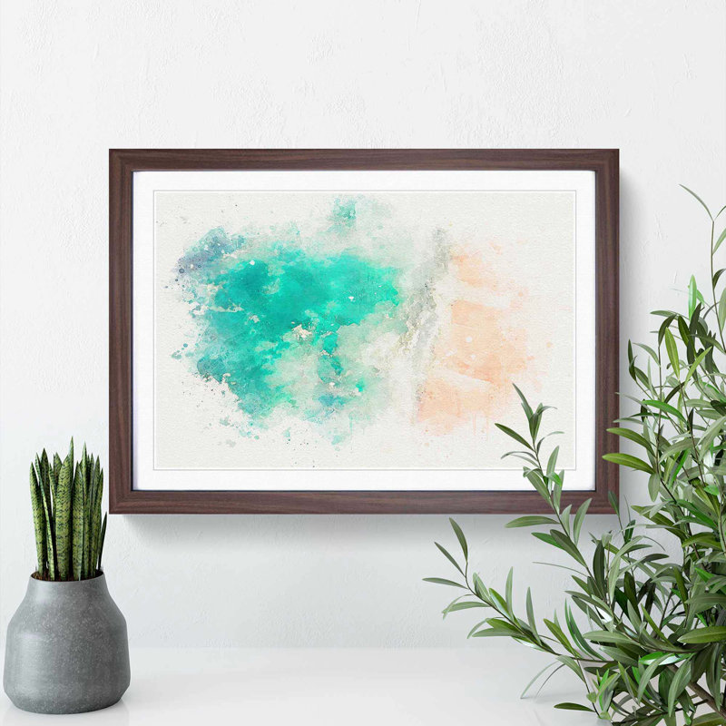Montara Beach in California - Picture Frame Graphic Art Print, 62cm H x 87cm W x 2cm D, Walnut Framed