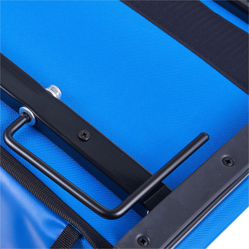 Stadium Seat, Folding Bleacher Seat with Back Support & Thick Cushion, Padded Stadium Seats for Bleacher Includes Shoulder Strap, Hooks, Cup Holder, and Side Pocket, Blue Bleachers Chair