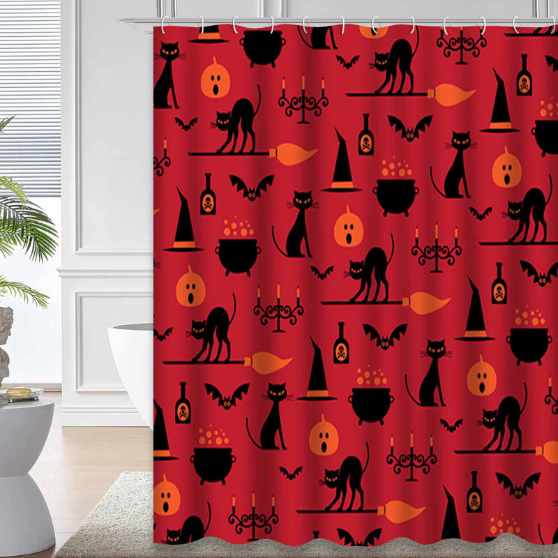 Rideau de douche Halloween Halloween, L 72 po x l 78 po
