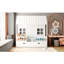 Lit de jour blanc en bois avec couchette simple - Polyvalent et élégant