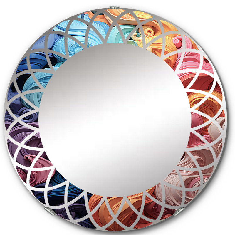 Miroir mural rond Bataan, 24 po x 24 po