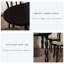 Table de salle à manger ovale noire en bois massif-1541732022