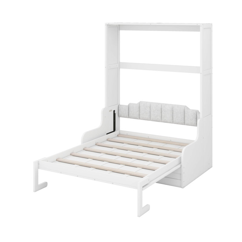 Grand lit escamotable avec coussin, Blanc