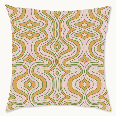 Housse de coussin géométrique en polyester