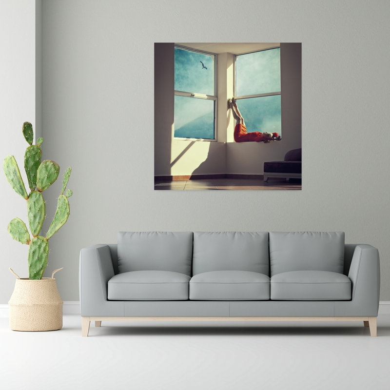 Legs Up Window View by Ambra - Wrapped Canvas Print, 121.92 cm H x 121.92 cm W