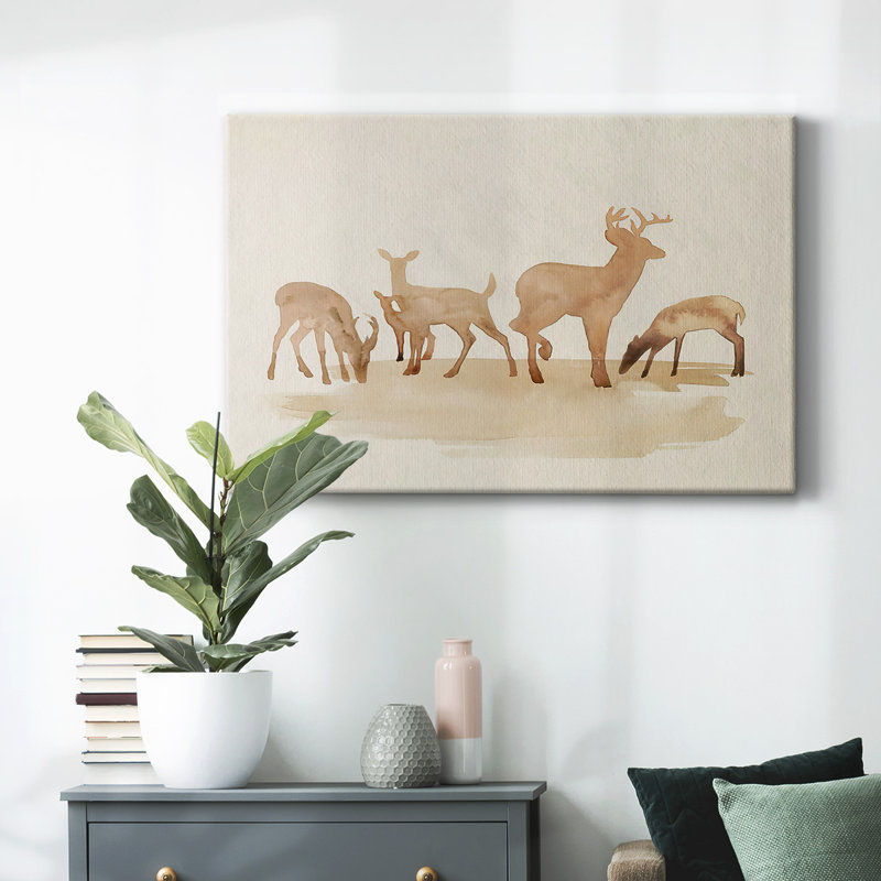 Whitetail Herd II - Toile tendue avec châssis, H 24 po x l 36 po
